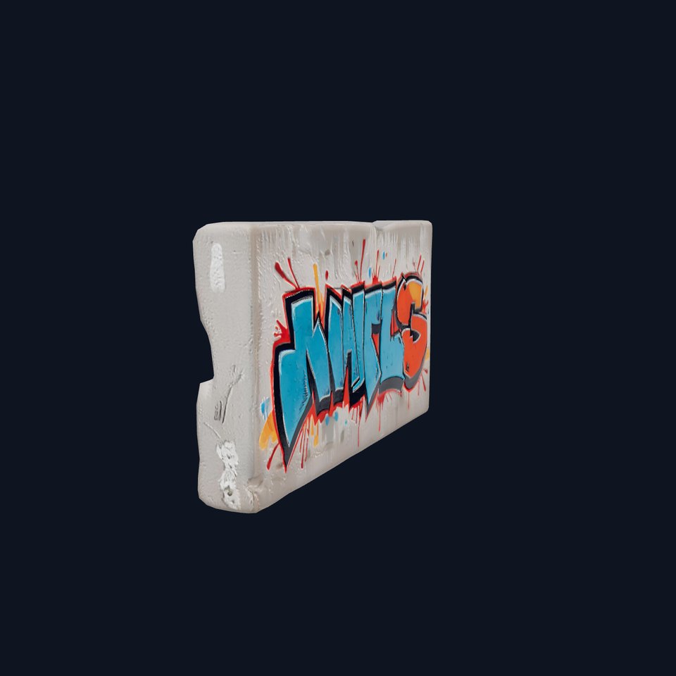 Vibrant Graffiti Wall model pack